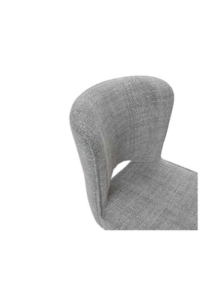 Silla AMELIE, Textil / Plástico / Metal / Gris Claro