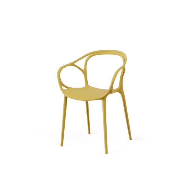 Silla EINO, Plástico / Mostaza