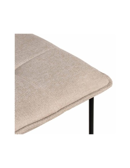 Taburete Alto ABEL 74 cm, Textil / Metal / Contrachapado / Beige