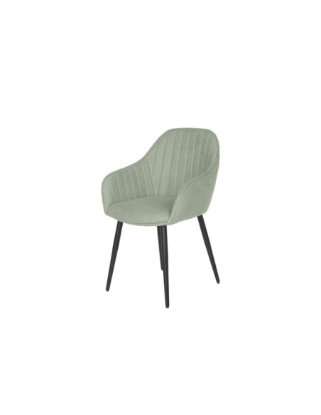 Silla LIDWINA, Textil / Contrachapado / Metal / Menta
