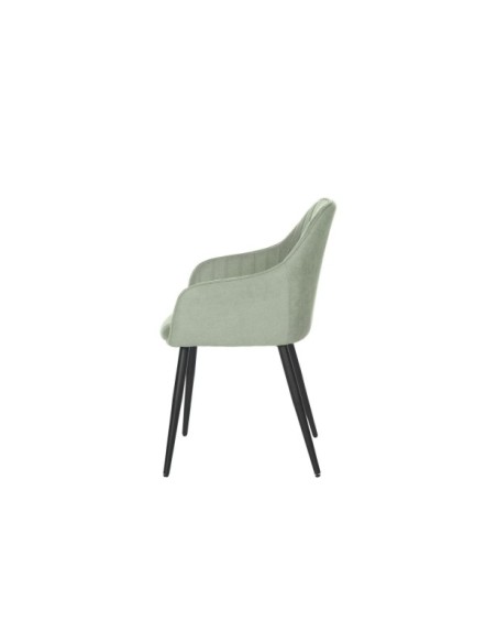Silla LIDWINA, Textil / Contrachapado / Metal / Menta