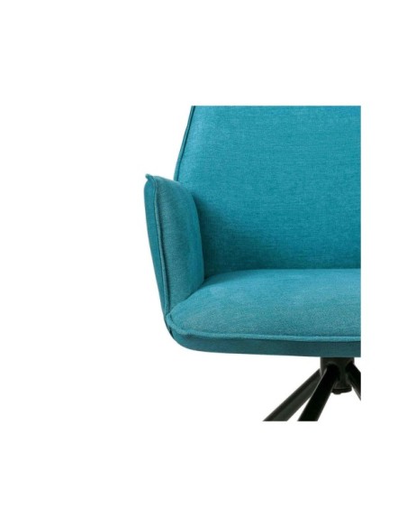 Silla Giratoria FENRIS, Textil / Metal / Azul