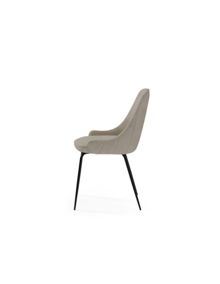 Silla JARL, Textil / Plástico / Metal / Taupe