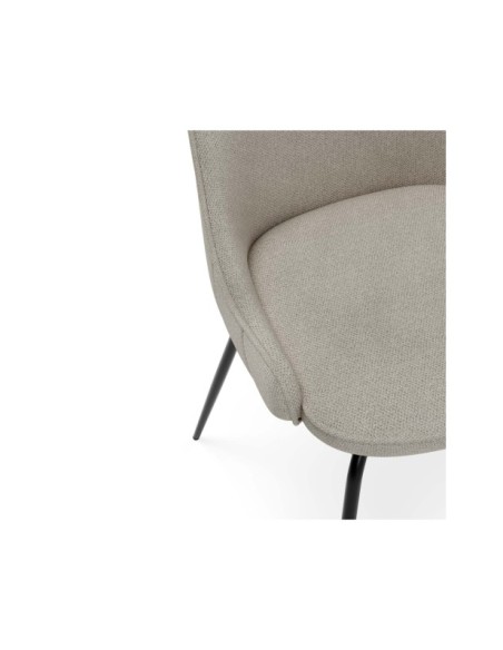 Silla JARL, Textil / Plástico / Metal / Taupe