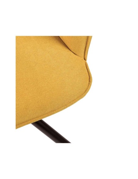 Silla Giratoria FENRIS, Textil / Metal / Mostaza