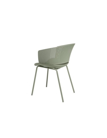 Silla KRISTINE, Plástico / Metal / Menta