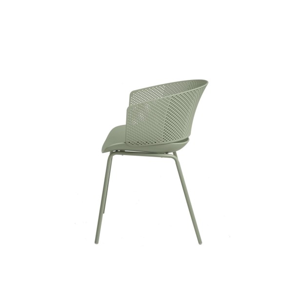 Silla KRISTINE, Plástico / Metal / Menta