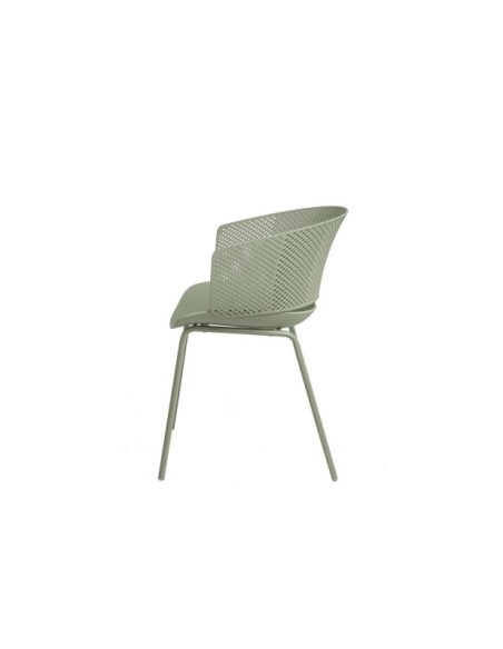Silla KRISTINE, Plástico / Metal / Menta