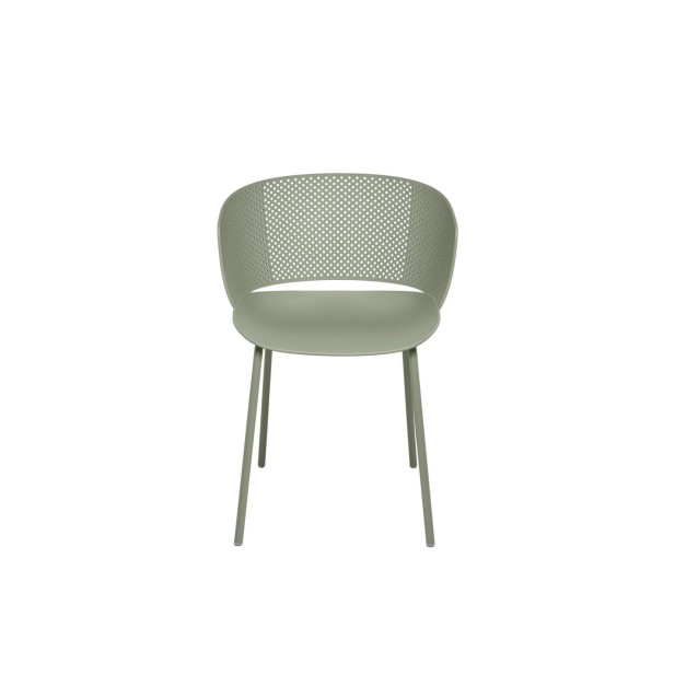 Silla KRISTINE, Plástico / Metal / Menta