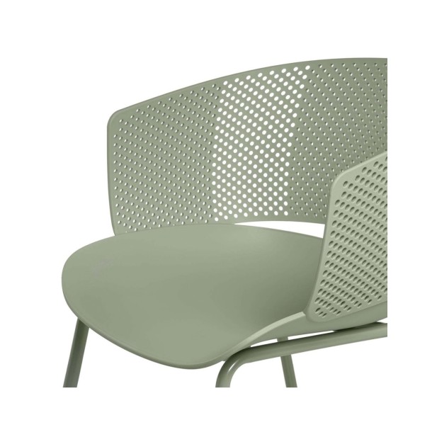 Silla KRISTINE, Plástico / Metal / Menta