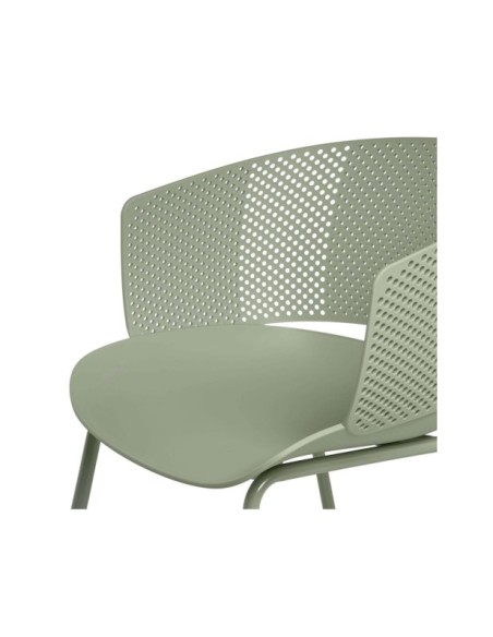 Silla KRISTINE, Plástico / Metal / Menta