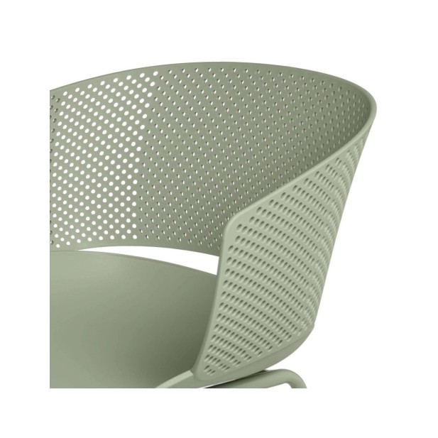 Silla KRISTINE, Plástico / Metal / Menta