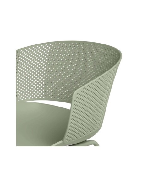 Silla KRISTINE, Plástico / Metal / Menta