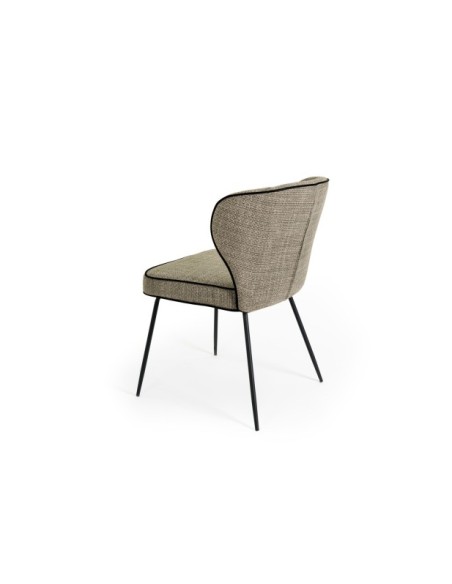 Silla MAYA, Textil / Plástico / Metal / Taupe