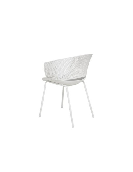 Silla KRISTINE, Plástico / Metal / Blanco