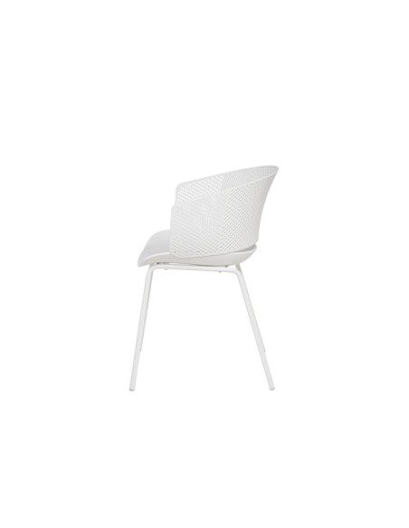 Silla KRISTINE, Plástico / Metal / Blanco