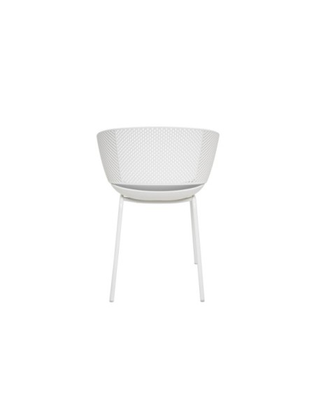 Silla KRISTINE, Plástico / Metal / Blanco