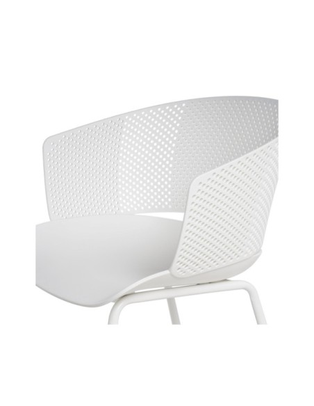 Silla KRISTINE, Plástico / Metal / Blanco