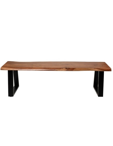 Banco TARA 140 cm, Textil / Metal / Natural