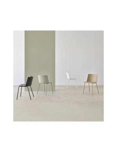 Silla CARL, Plástico / Beige