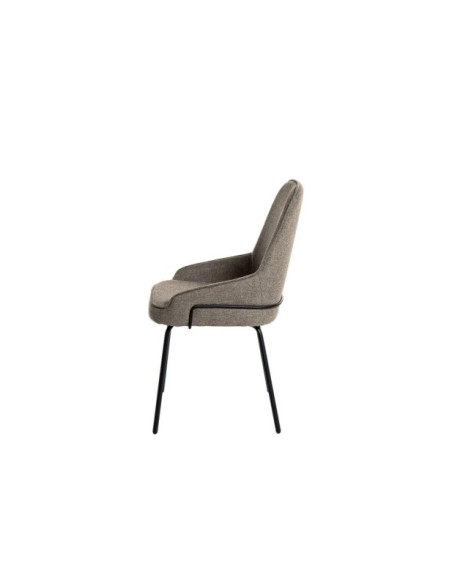 Silla GLENN, Textil / Contrachapado / Metal / Taupe