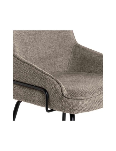 Silla GLENN, Textil / Contrachapado / Metal / Taupe