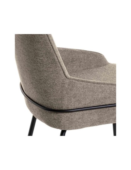 Silla GLENN, Textil / Contrachapado / Metal / Taupe