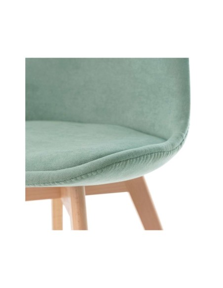 Silla MARA, Plástico / Madera Haya / Menta