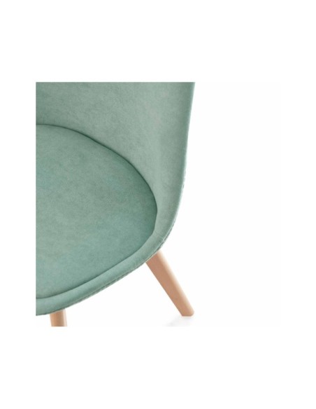 Silla MARA, Plástico / Madera Haya / Menta