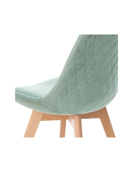 Silla MARA, Plástico / Madera Haya / Menta