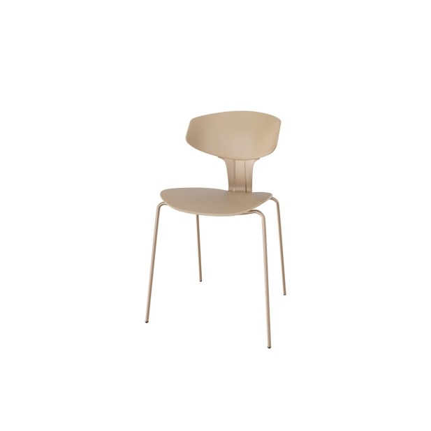 Silla REINER, Plástico / Metal / Beige