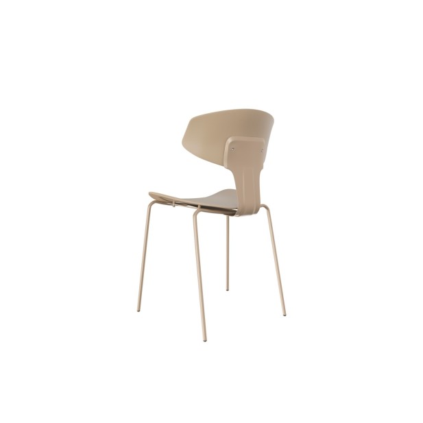 Silla REINER, Plástico / Metal / Beige