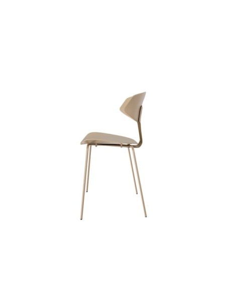 Silla REINER, Plástico / Metal / Beige