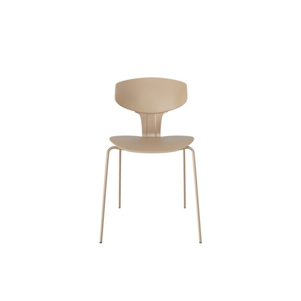 Silla REINER, Plástico / Metal / Beige