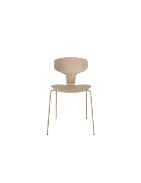 Silla REINER, Plástico / Metal / Beige