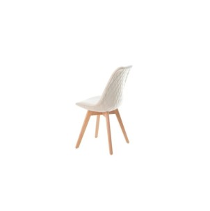 Silla MARA, Plástico / Madera Haya / Beige 2