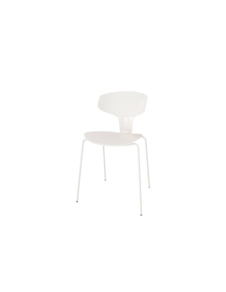 Silla REINER, Plástico / Metal / Blanco