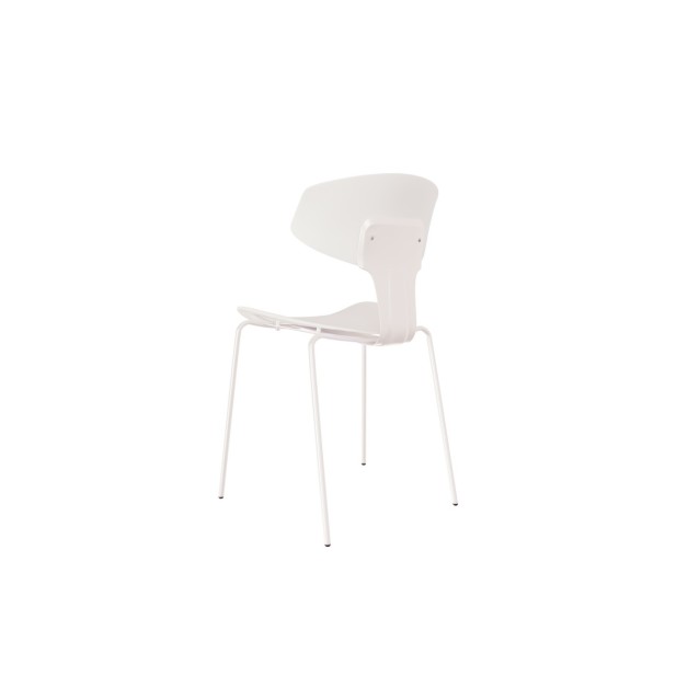Silla REINER, Plástico / Metal / Blanco