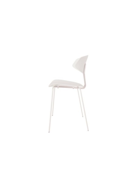 Silla REINER, Plástico / Metal / Blanco