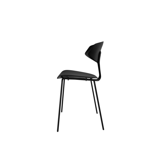 Silla REINER, Plástico / Metal / Negro