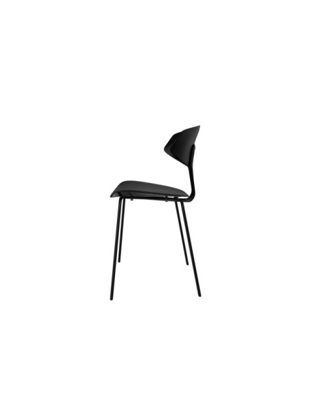 Silla REINER, Plástico / Metal / Negro