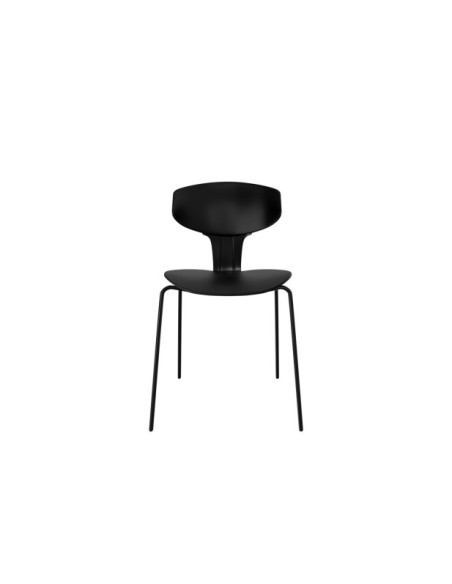 Silla REINER, Plástico / Metal / Negro