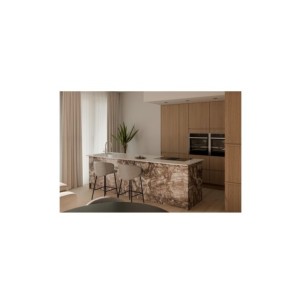 Taburete Alto RENATE 66 cm, Textil / Metal / Taupe 2