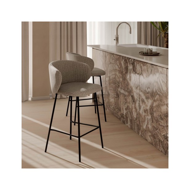 Taburete Alto RENATE 66 cm, Textil /...