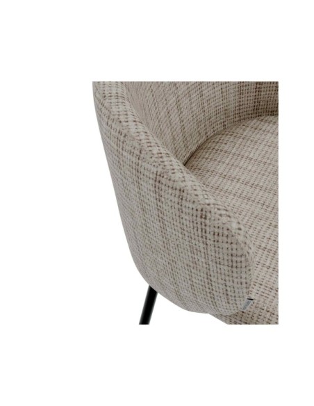 Taburete Alto RENATE 66 cm, Textil / Metal / Taupe
