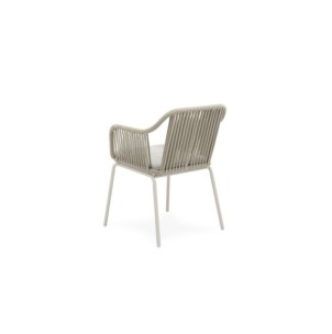 Silla Exterior PENELOPE, Acero / Cuerda / Beige 2