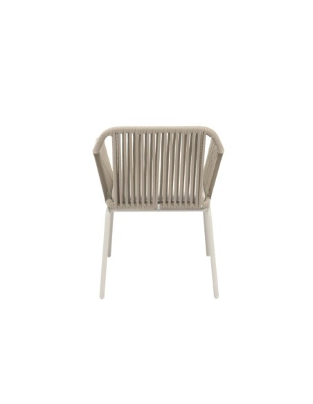 Silla Exterior PENELOPE, Acero / Cuerda / Beige