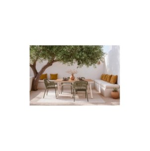 Silla Exterior PENELOPE, Acero / Cureda / Verde 2