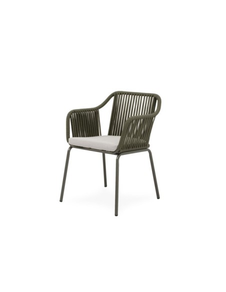 Silla Exterior PENELOPE, Acero / Cureda / Verde