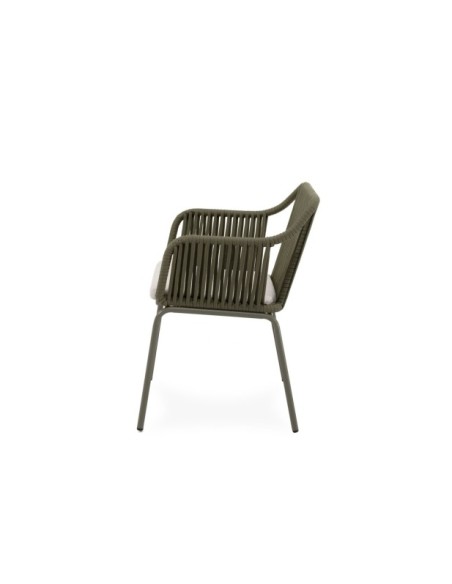 Silla Exterior PENELOPE, Acero / Cureda / Verde